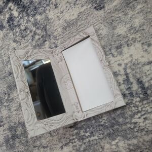 Elegant White Photo Frame with Mirror